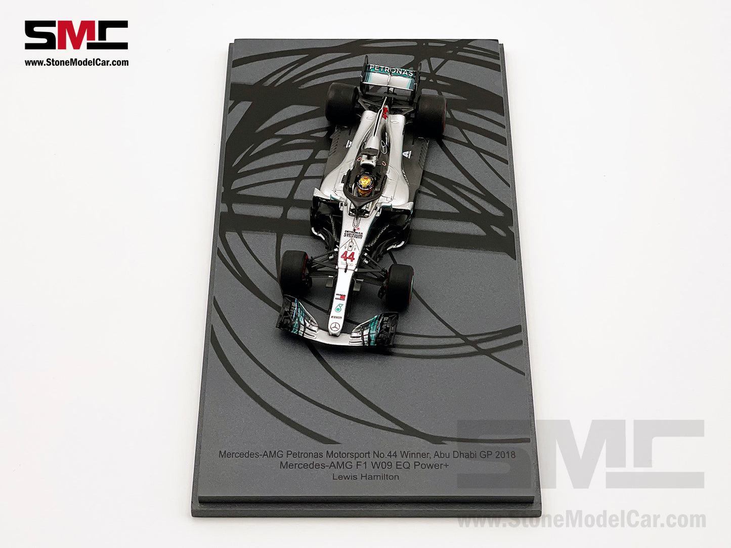 2018 5x World Champion Mercedes F1 W09 #44 Lewis Hamilton Abu Dhabi GP 1:43 Spark