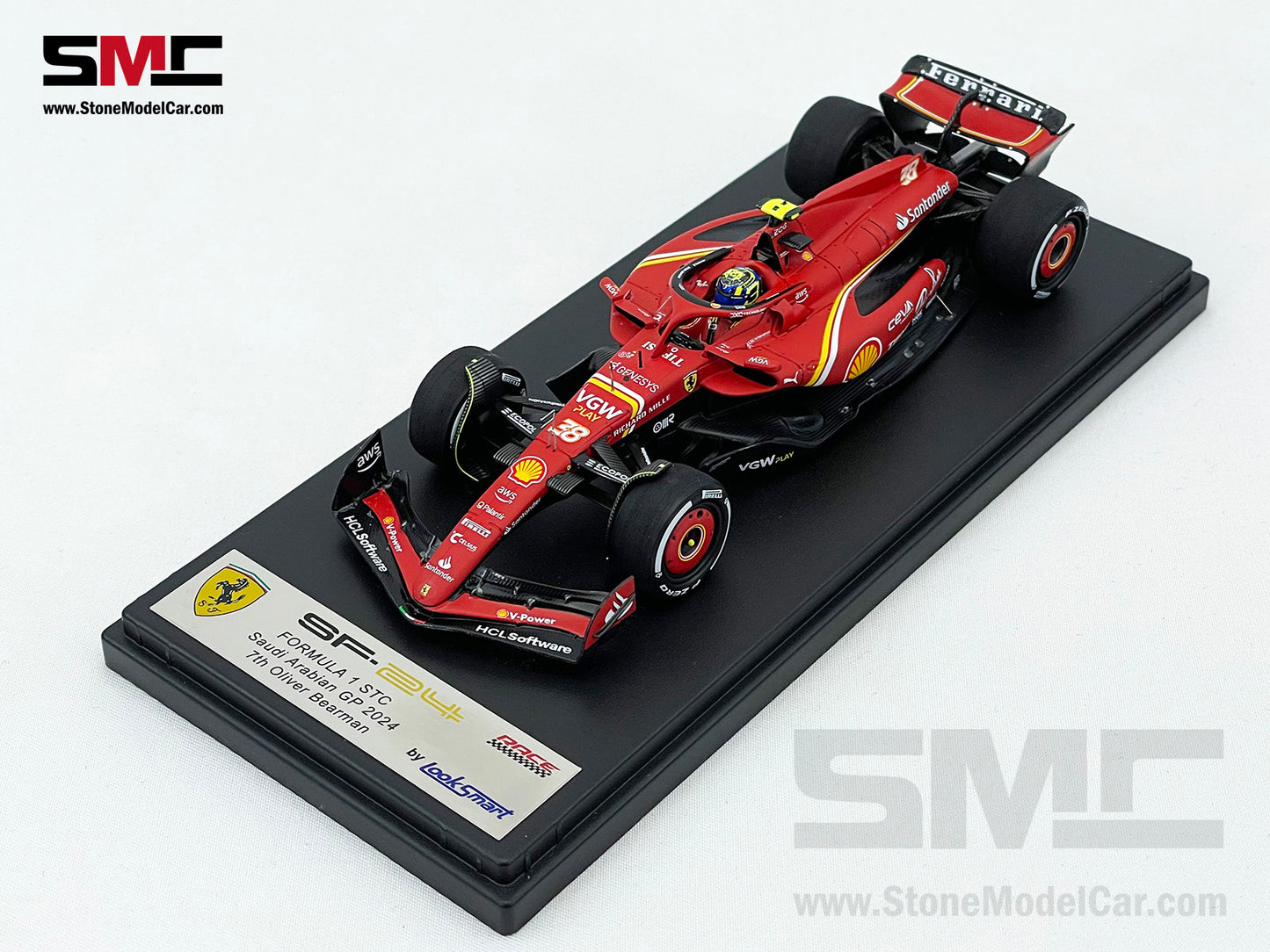 Ferrari F1 SF-24 #38 Oliver Bearman Saudi Arabia GP 2024 1st Career Point Looksmart 1:43 LSF1058