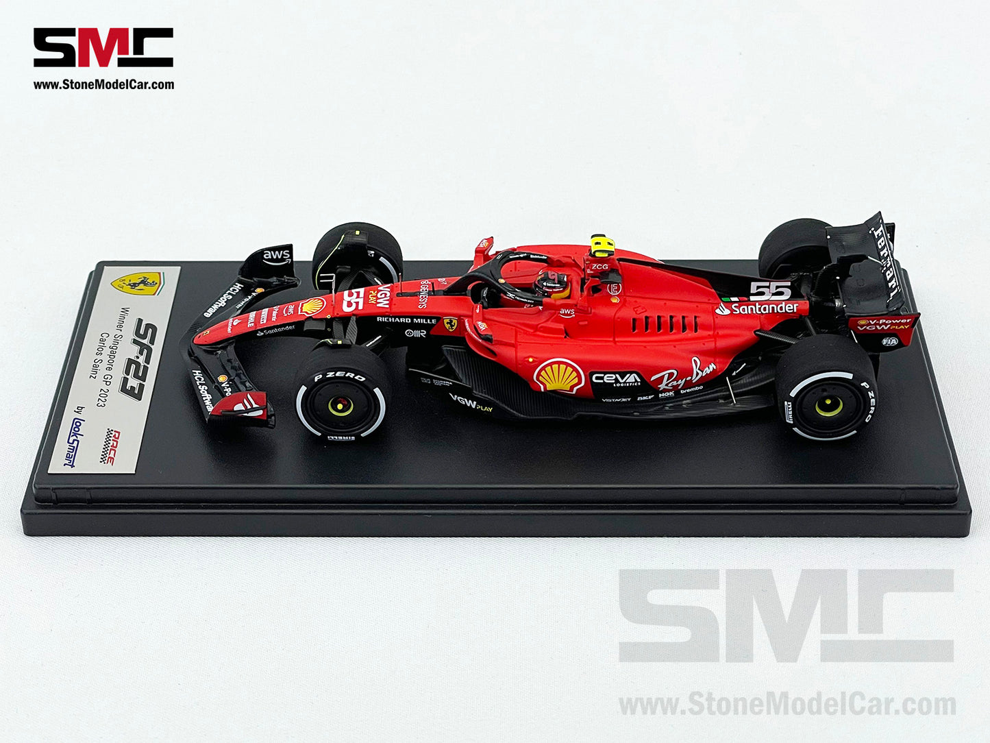 Ferrari F1 SF-23 #55 Carlos Sainz Singapore GP Winner 2023 LookSmart 1:43 LSF1054