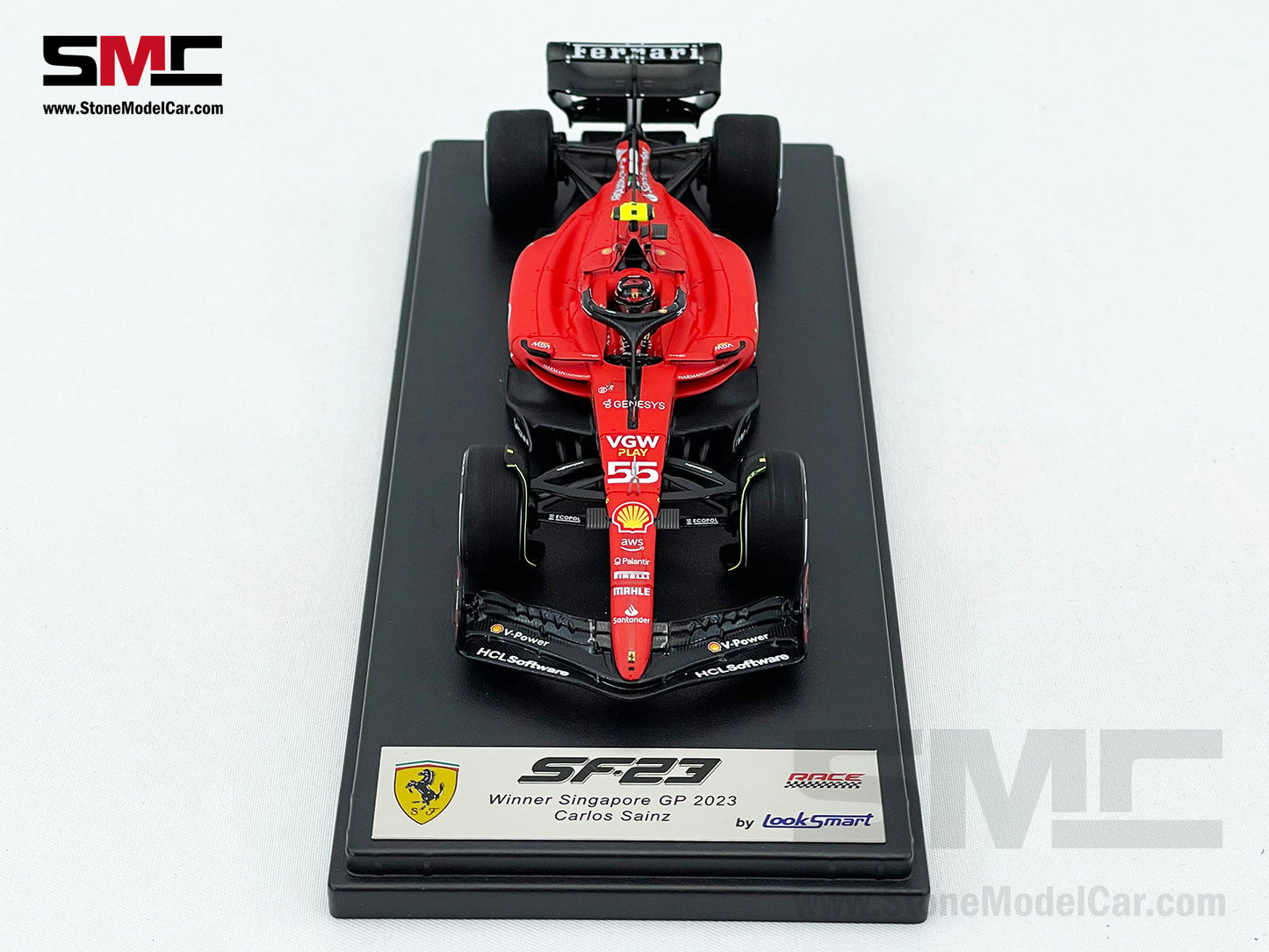 Ferrari F1 SF-23 #55 Carlos Sainz Singapore GP Winner 2023 LookSmart 1:43 LSF1054