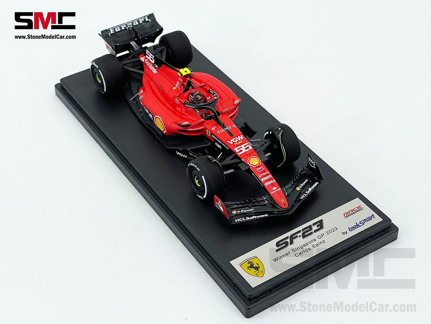 Ferrari F1 SF-23 #55 Carlos Sainz Singapore GP Winner 2023 LookSmart 1:43 LSF1054