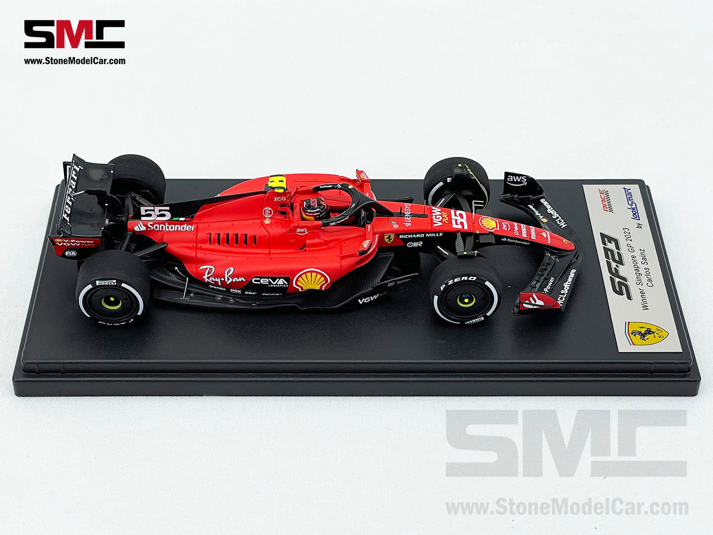 Ferrari F1 SF-23 #55 Carlos Sainz Singapore GP Winner 2023 LookSmart 1:43 LSF1054