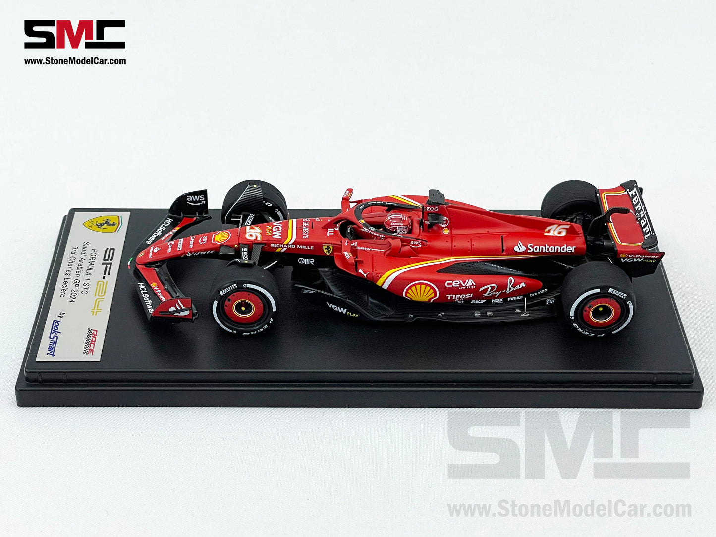 Ferrari F1 SF-24 #16 Charles Leclerc Saudi Arabia GP Podium 2024 Looksmart 1:43 LSF1057