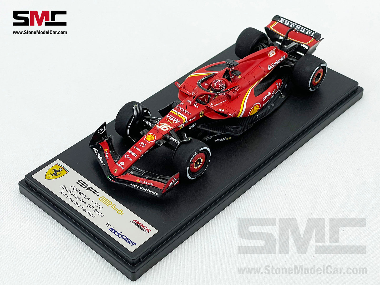 Ferrari F1 SF-24 #16 Charles Leclerc Saudi Arabia GP Podium 2024 Looksmart 1:43 LSF1057