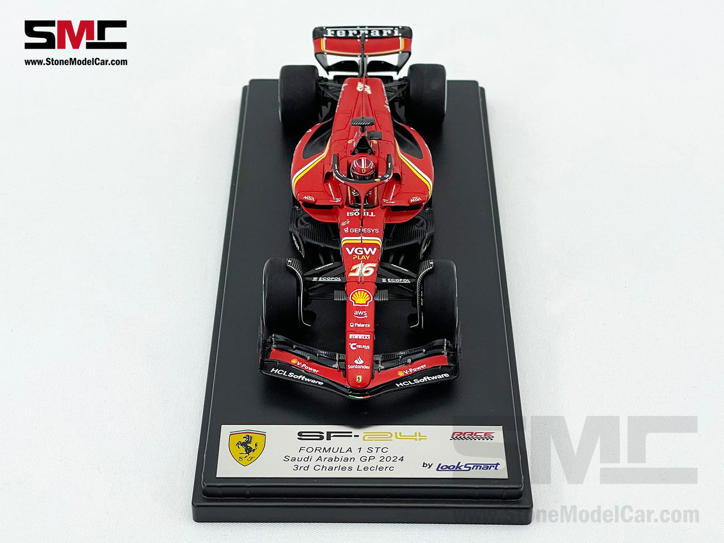 Ferrari F1 SF-24 #16 Charles Leclerc Saudi Arabia GP Podium 2024 Looksmart 1:43 LSF1057
