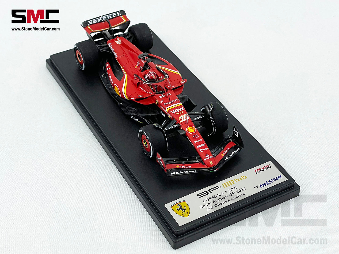 Ferrari F1 SF-24 #16 Charles Leclerc Saudi Arabia GP Podium 2024 Looksmart 1:43 LSF1057