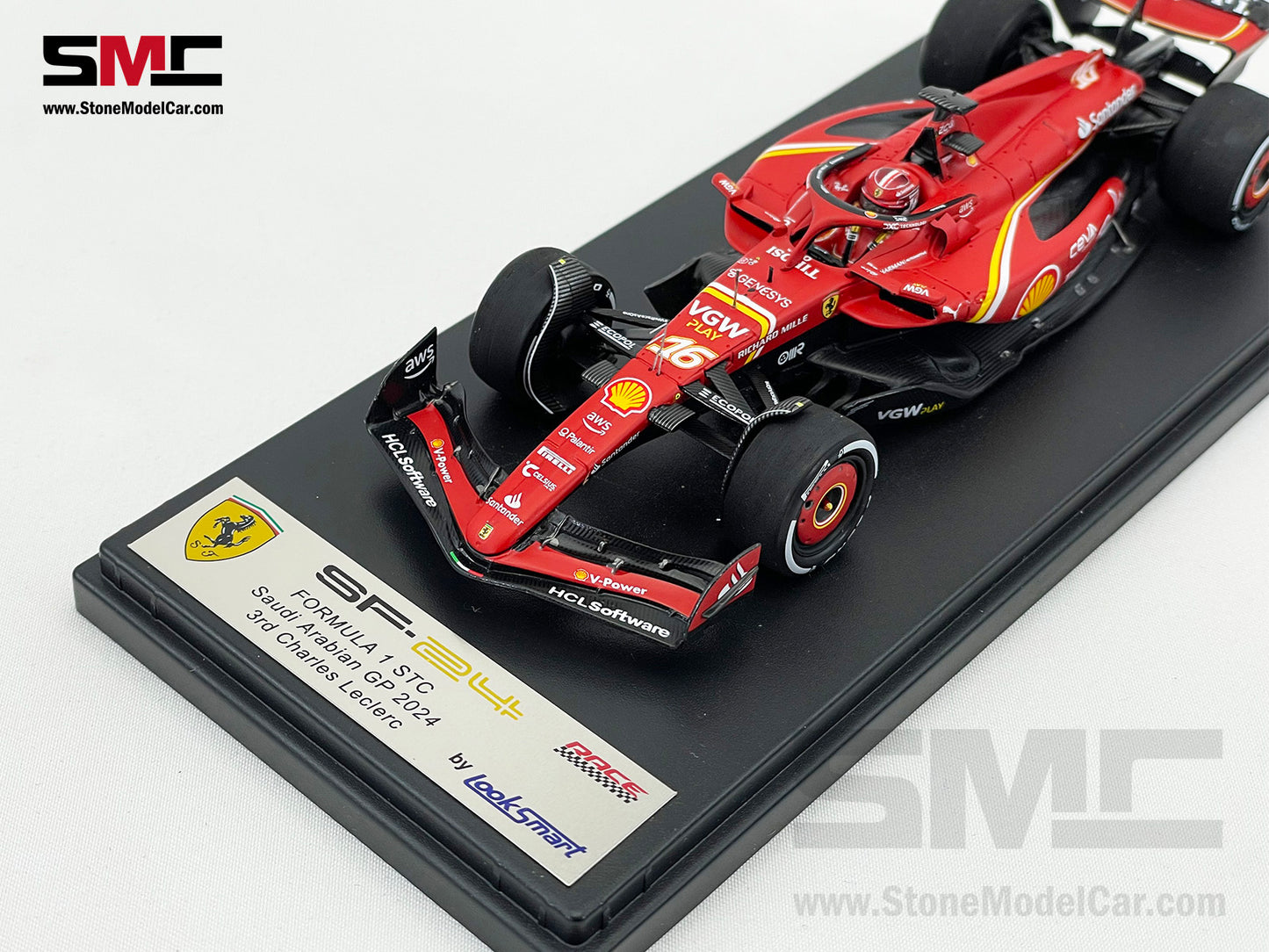 Ferrari F1 SF-24 #16 Charles Leclerc Saudi Arabia GP Podium 2024 Looksmart 1:43 LSF1057