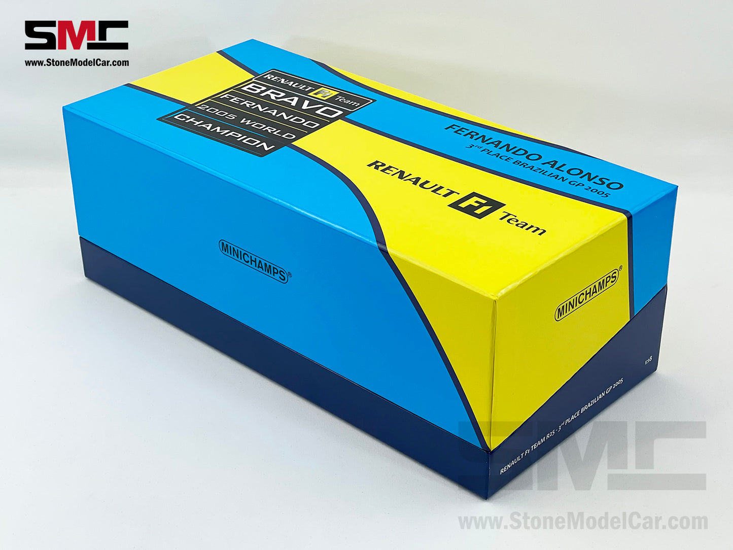 Renault F1 R25 #5 Fernando Alonso Brazil GP 2005 World Champion 1:18 MINICHAMPS Resin Edition Gift Box