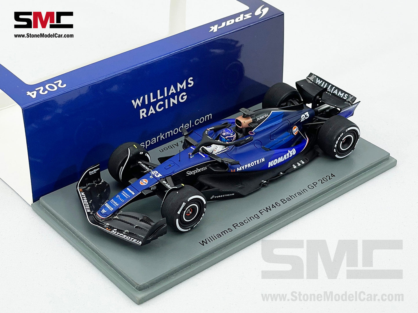 Williams F1 FW46 #23 Alexander Albon Bahrain GP 2024 1:43 Spark S9526