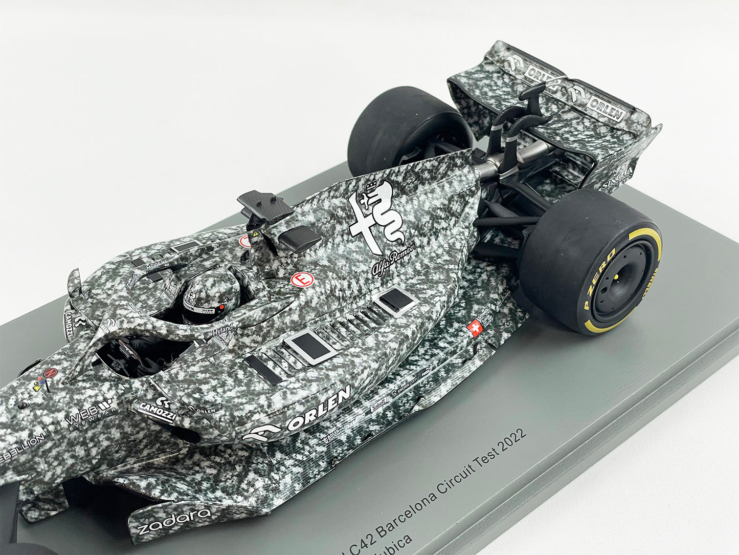 2022 Alfa Romeo Saubar F1 C42 Robert Kubica Barcelona Test Spark 1:18 18S749