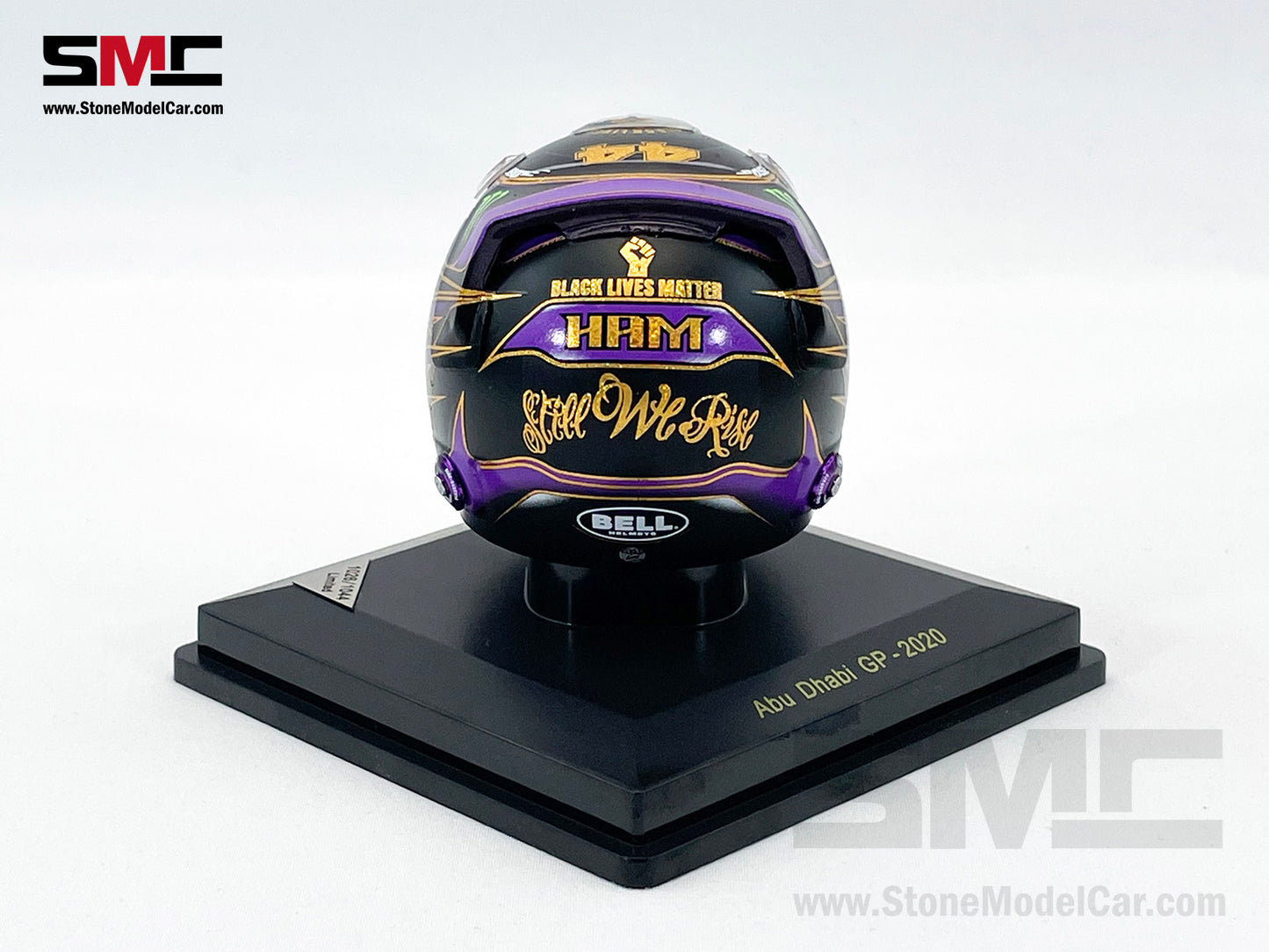 Mercedes F1 W11 #44 Lewis Hamilton Abu Dhabi GP 2020 7x Times World Champion Spark 1:5 Miniature Helmet