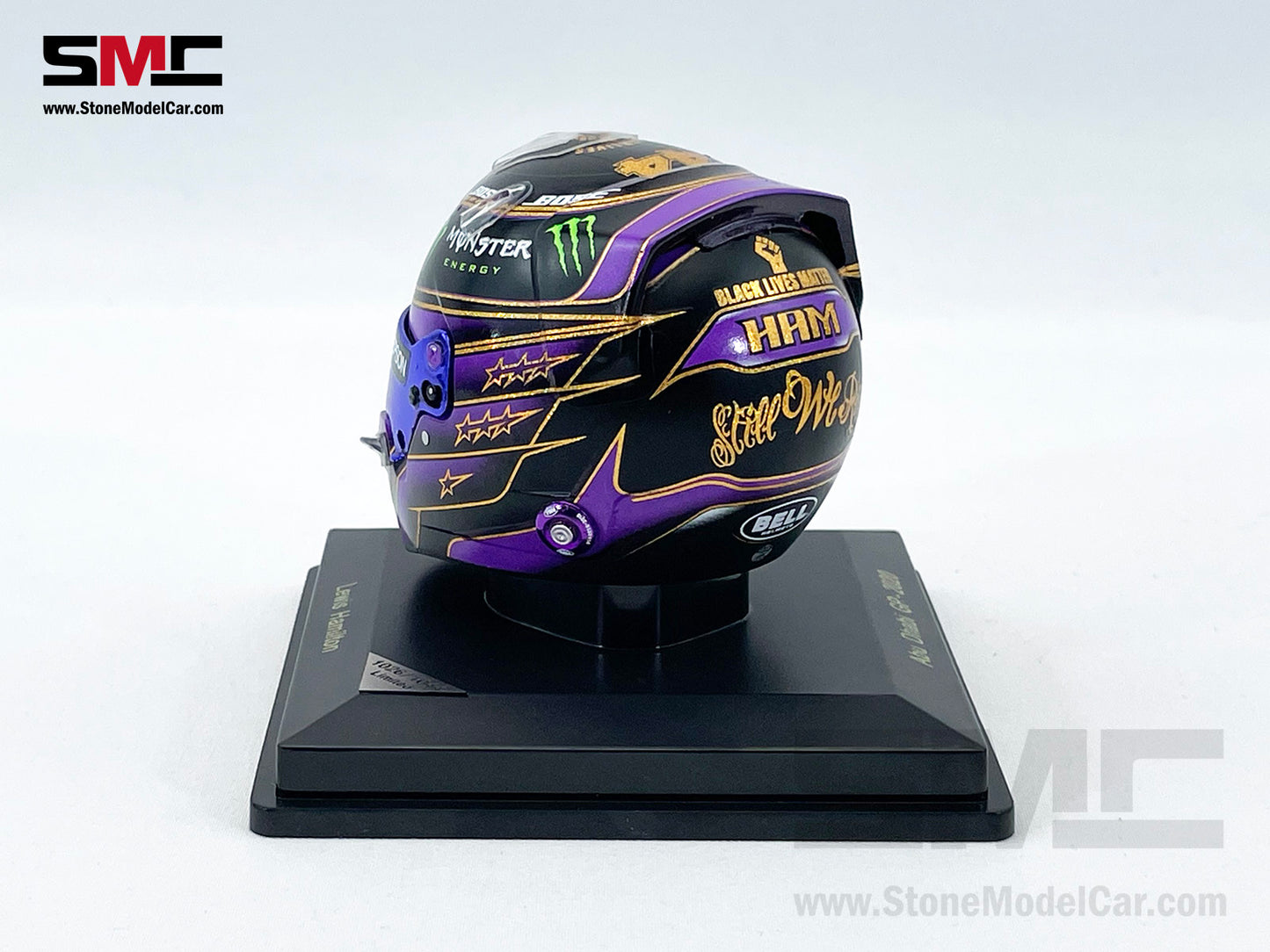 Mercedes F1 W11 #44 Lewis Hamilton Abu Dhabi GP 2020 7x Times World Champion Spark 1:5 Miniature Helmet