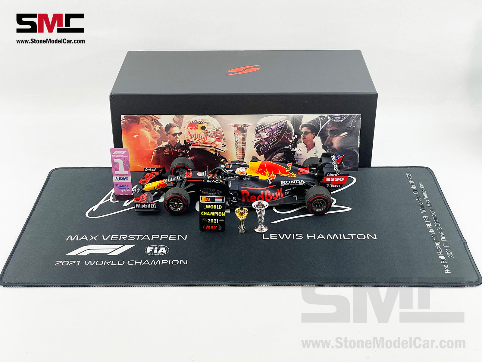 2021 World Champion #33 Max Verstappen Red Abu GP – Stone Model