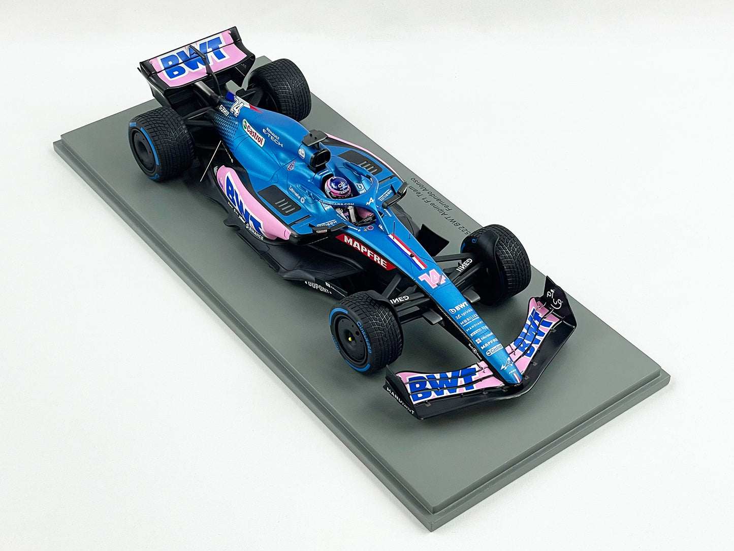 2022 Alpine Renault BWT F1 A522 #14 Fernando Alonso Monaco GP 1:18 Spark 18S750