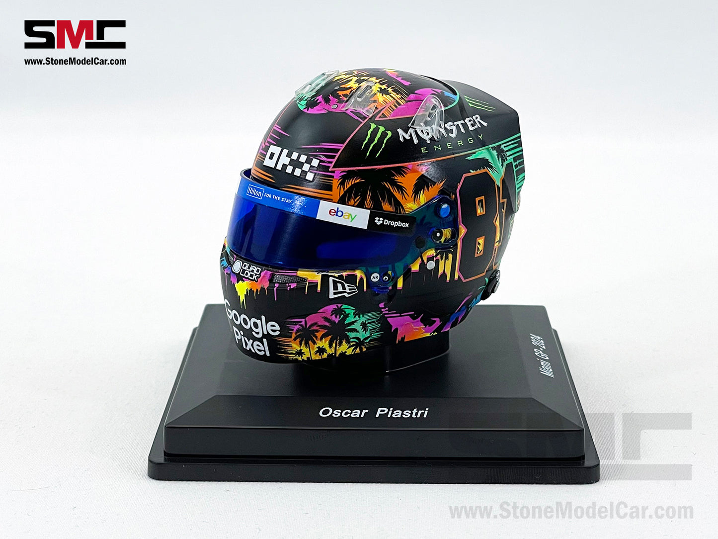 McLaren F1 MCL38 #81 Oscar Piastri Miami GP 2024 Special Livery Spark 1:5 Miniature Helmet