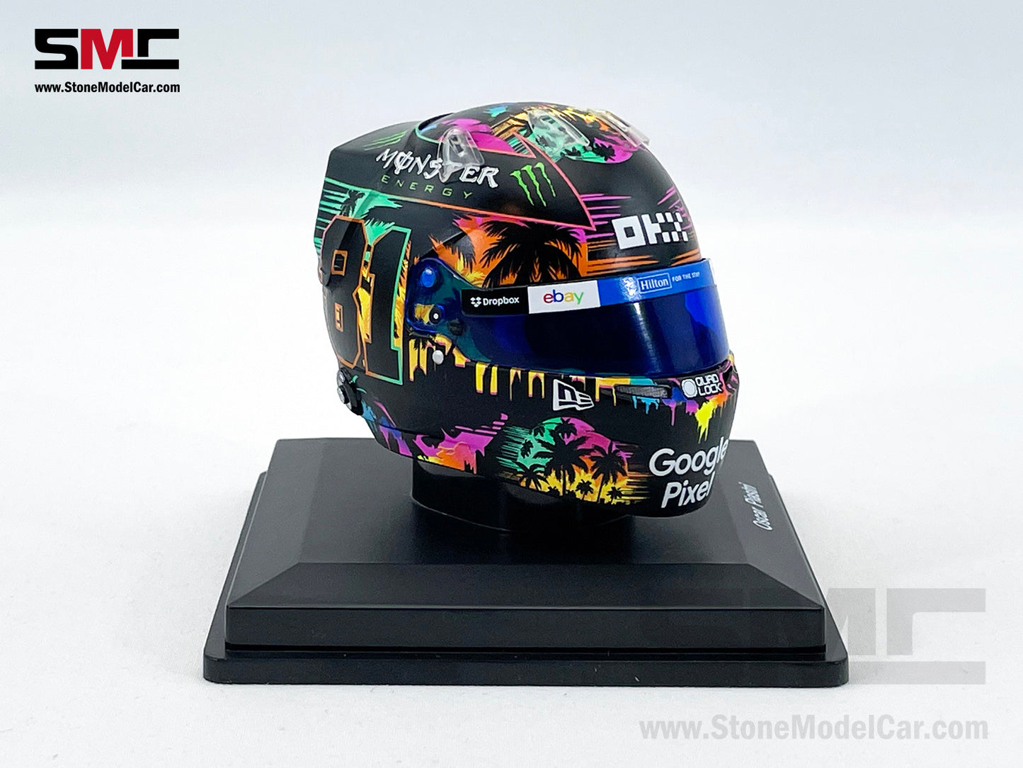McLaren F1 MCL38 #81 Oscar Piastri Miami GP 2024 Special Livery Spark 1:5 Miniature Helmet