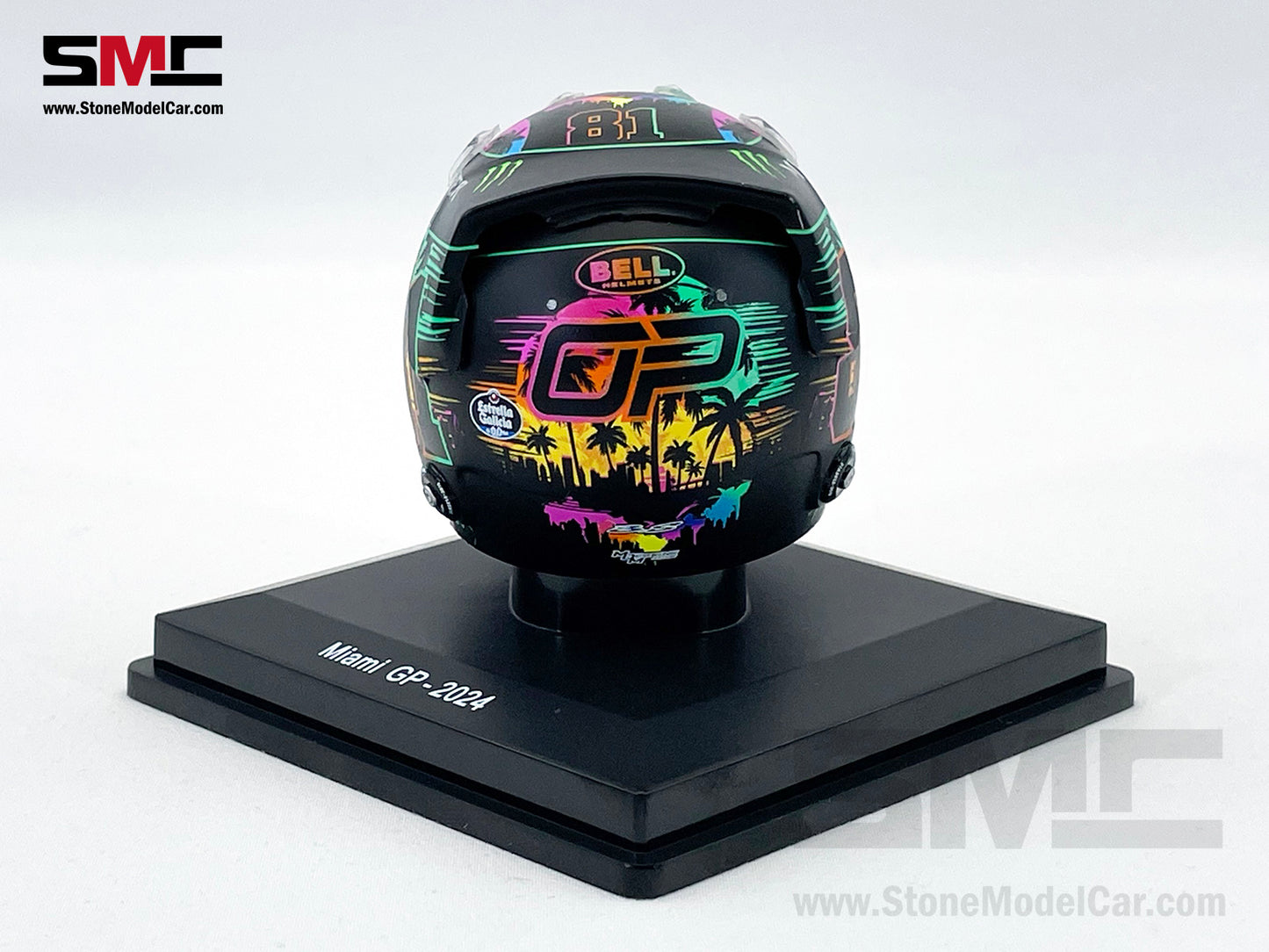 McLaren F1 MCL38 #81 Oscar Piastri Miami GP 2024 Special Livery Spark 1:5 Miniature Helmet