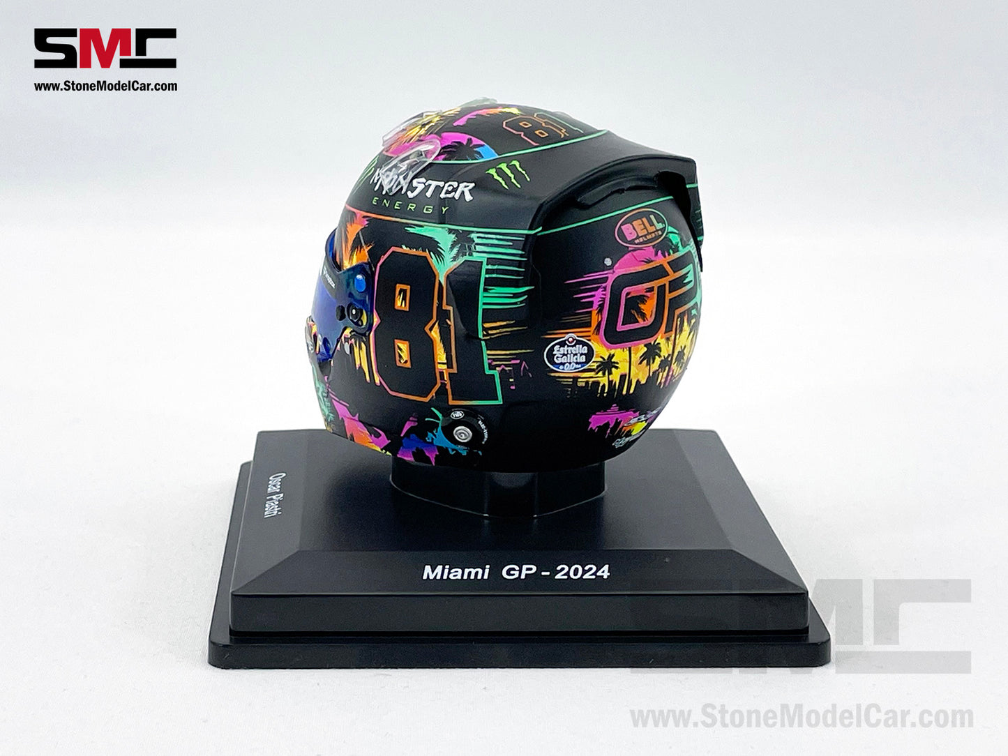 McLaren F1 MCL38 #81 Oscar Piastri Miami GP 2024 Special Livery Spark 1:5 Miniature Helmet