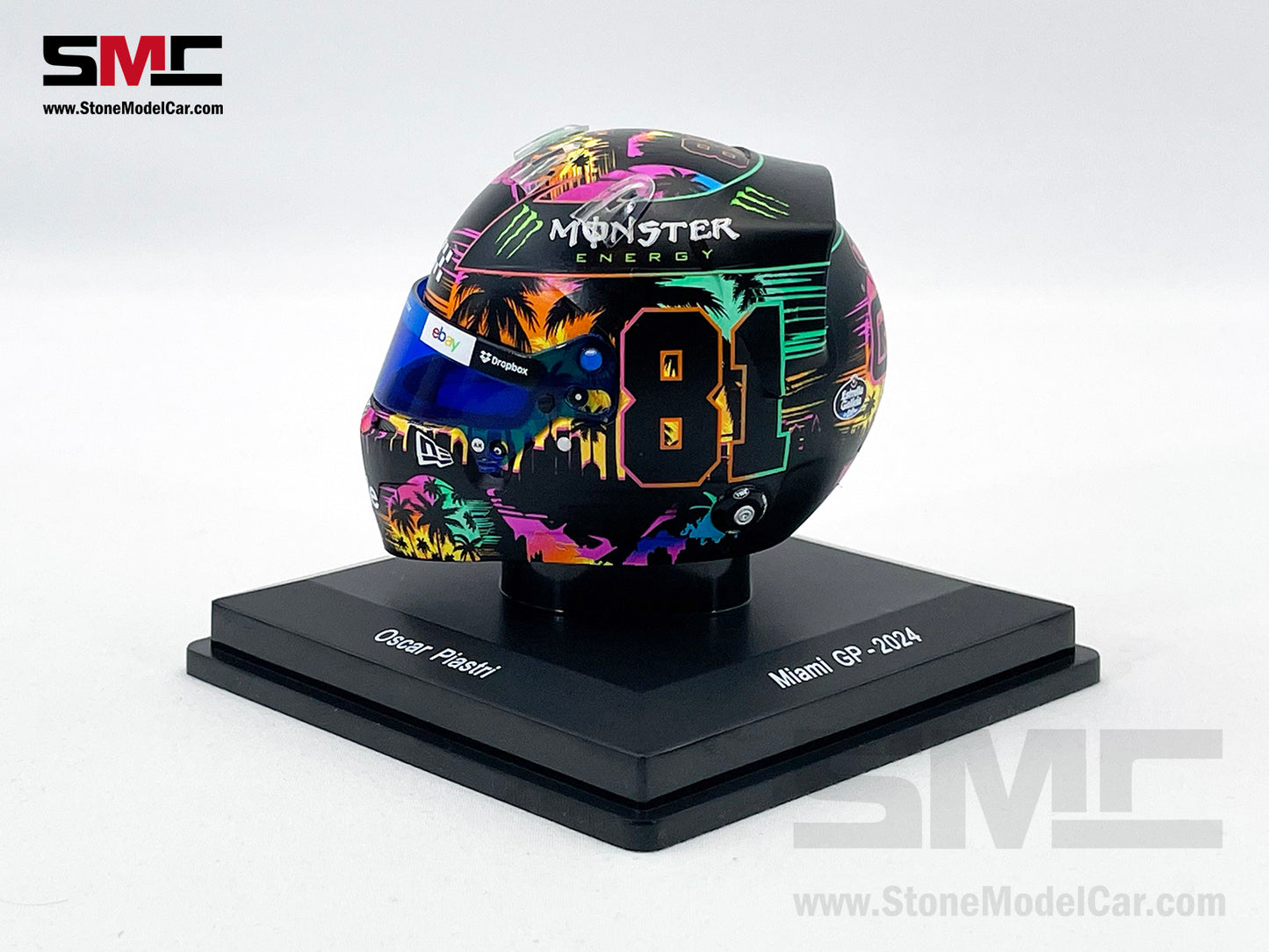 McLaren F1 MCL38 #81 Oscar Piastri Miami GP 2024 Special Livery Spark 1:5 Miniature Helmet