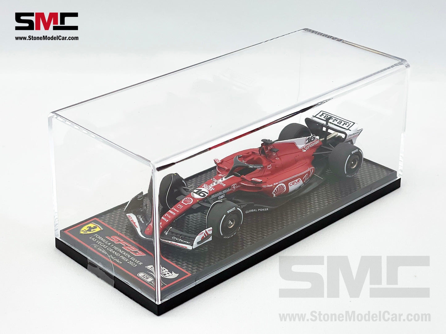 Ferrari F1 SF-23 #16 Charles Leclerc Las Vegas GP Pole 2023 BBR 1:43 BBRC294A