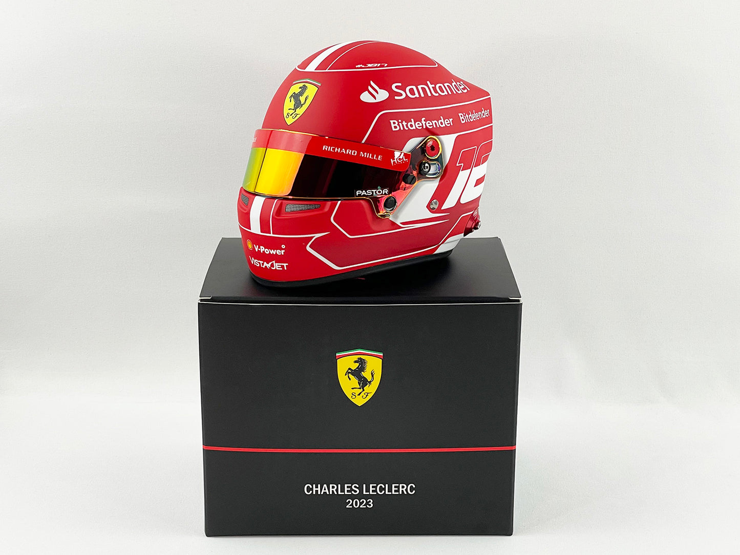Ferrari SF-23 #16 Charles Leclerc Season 2023 Bell 1:2 Miniature Helmet Model