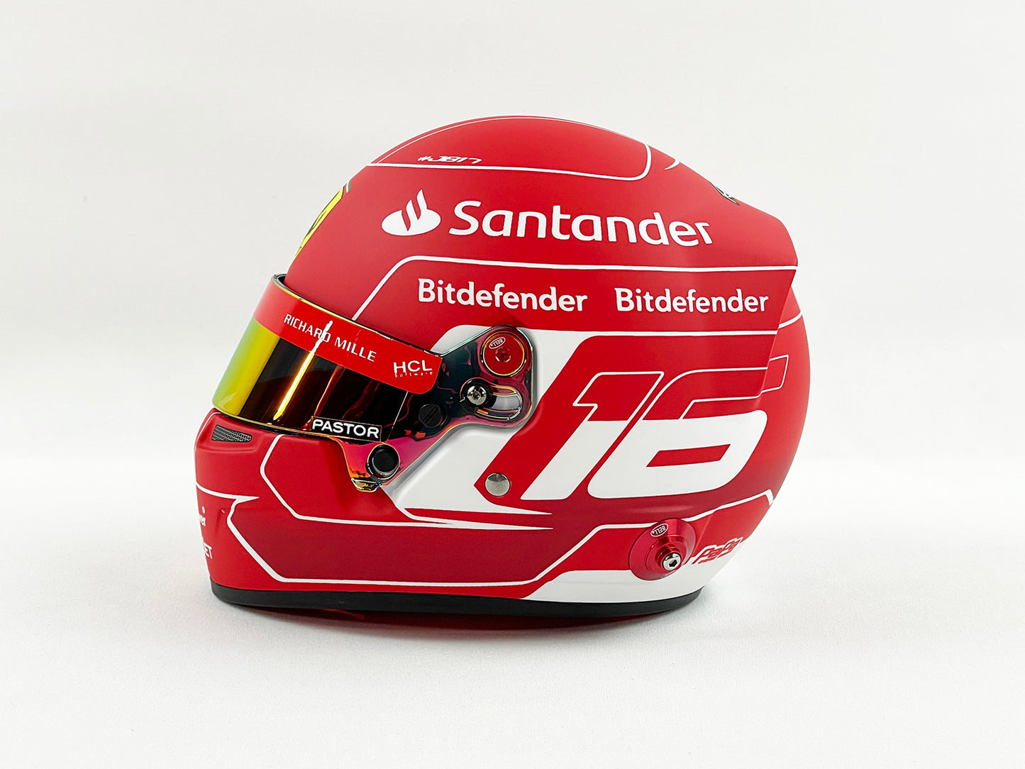 Ferrari SF-23 #16 Charles Leclerc Season 2023 Bell 1:2 Miniature Helmet Model