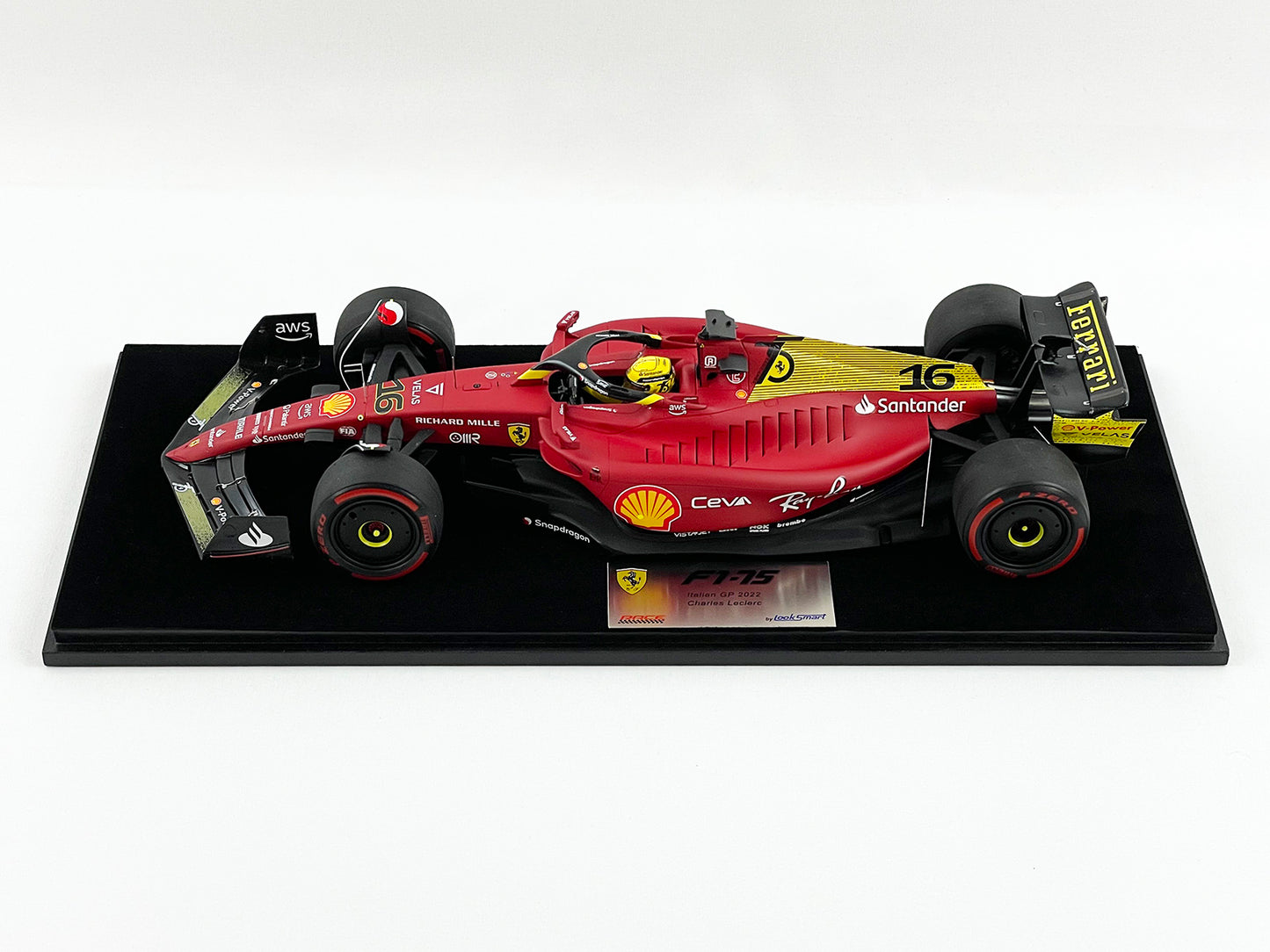 2022 F1 Ferrari F1-75 #16 Charles Leclerc Italy Monza GP Pole Position Looksmart 1:18
