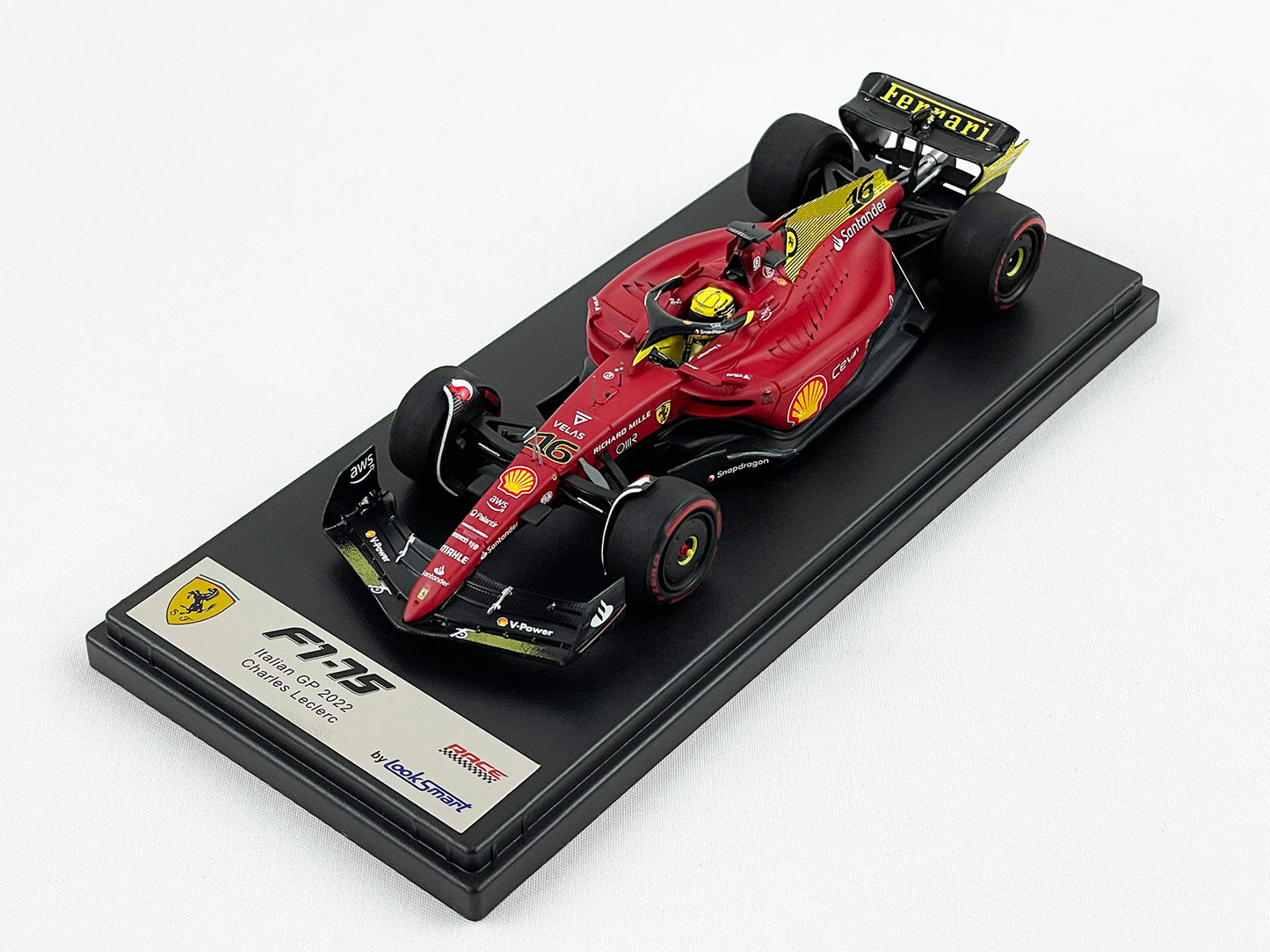 2022 F1 Ferrari F1-75 #16 Charles Leclerc Italy Monza GP Pole Position Looksmart 1:43