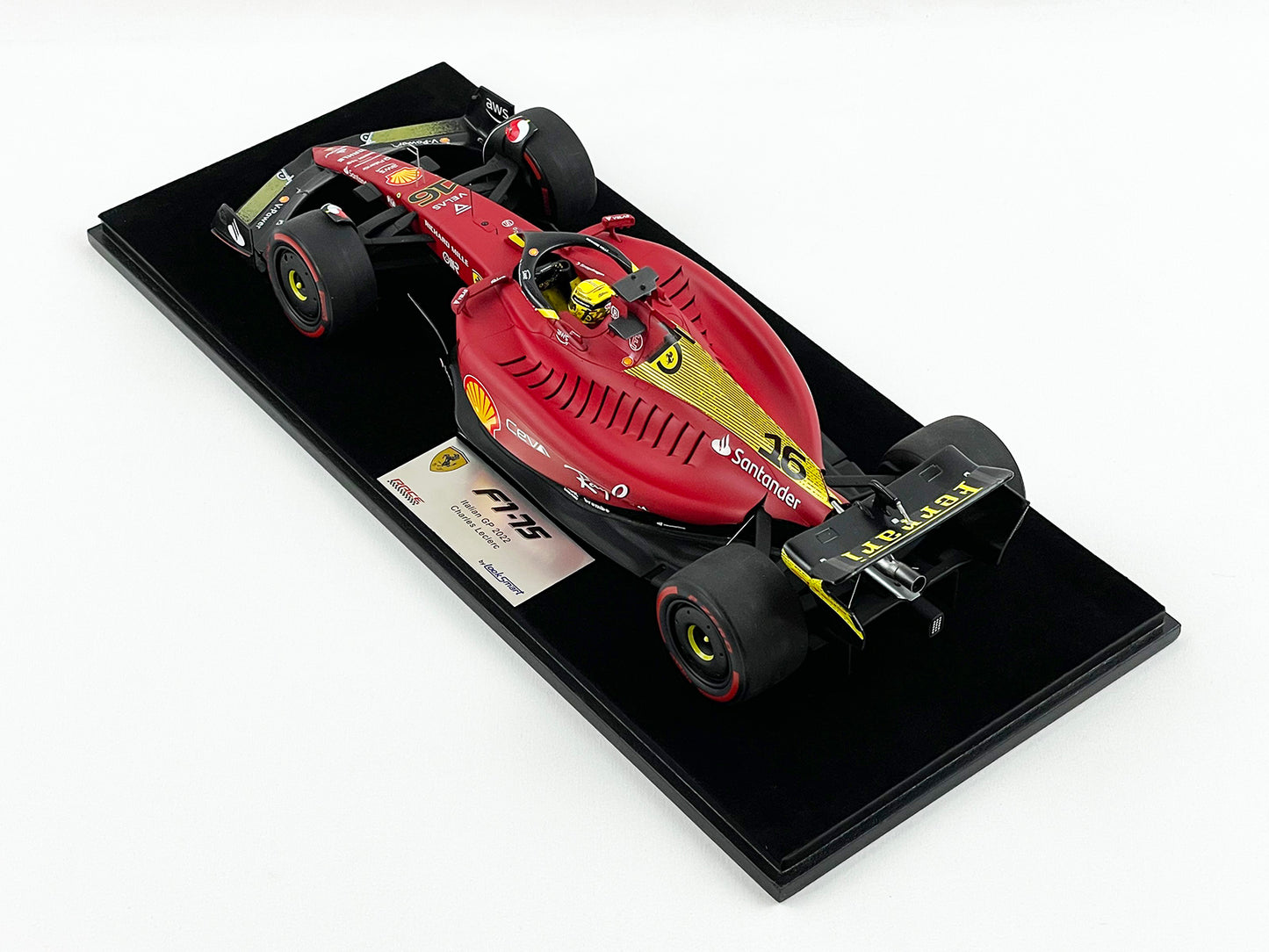 2022 F1 Ferrari F1-75 #16 Charles Leclerc Italy Monza GP Pole Position Looksmart 1:18