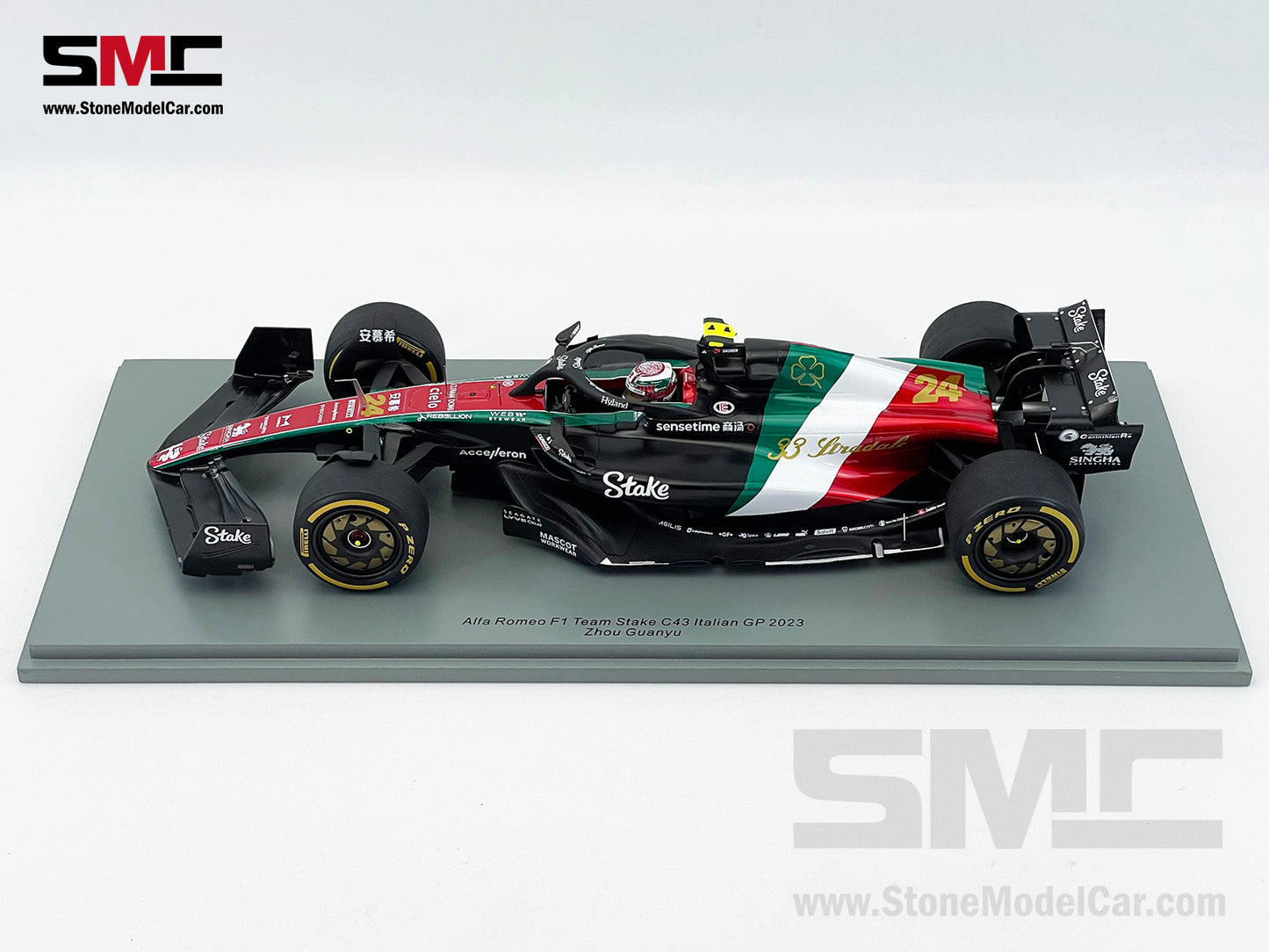 Alfa Romeo F1 C43 #24 Zhou Guanyu Italian GP 2023 Special Livery Spark 1:18 18S971