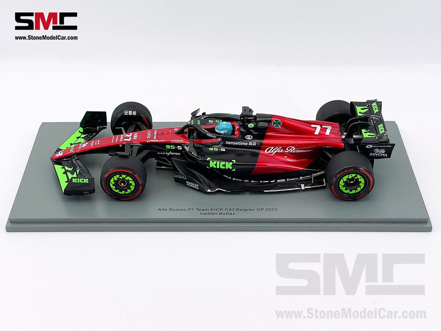 Alfa Romeo F1 C43 #77 Valtteri Bottas Belgian GP 2023 Special Livery Spark 1:18 18S962