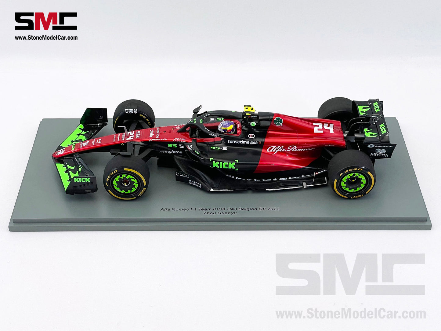 Alfa Romeo F1 C43 #24 Zhou Guanyu Belgian GP 2023 Special Livery Spark 1:18 18S963