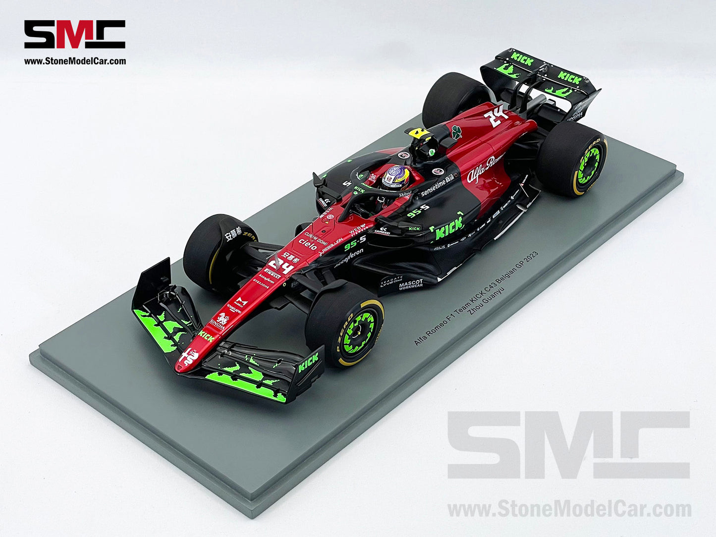 Alfa Romeo F1 C43 #24 Zhou Guanyu Belgian GP 2023 Special Livery Spark 1:18 18S963