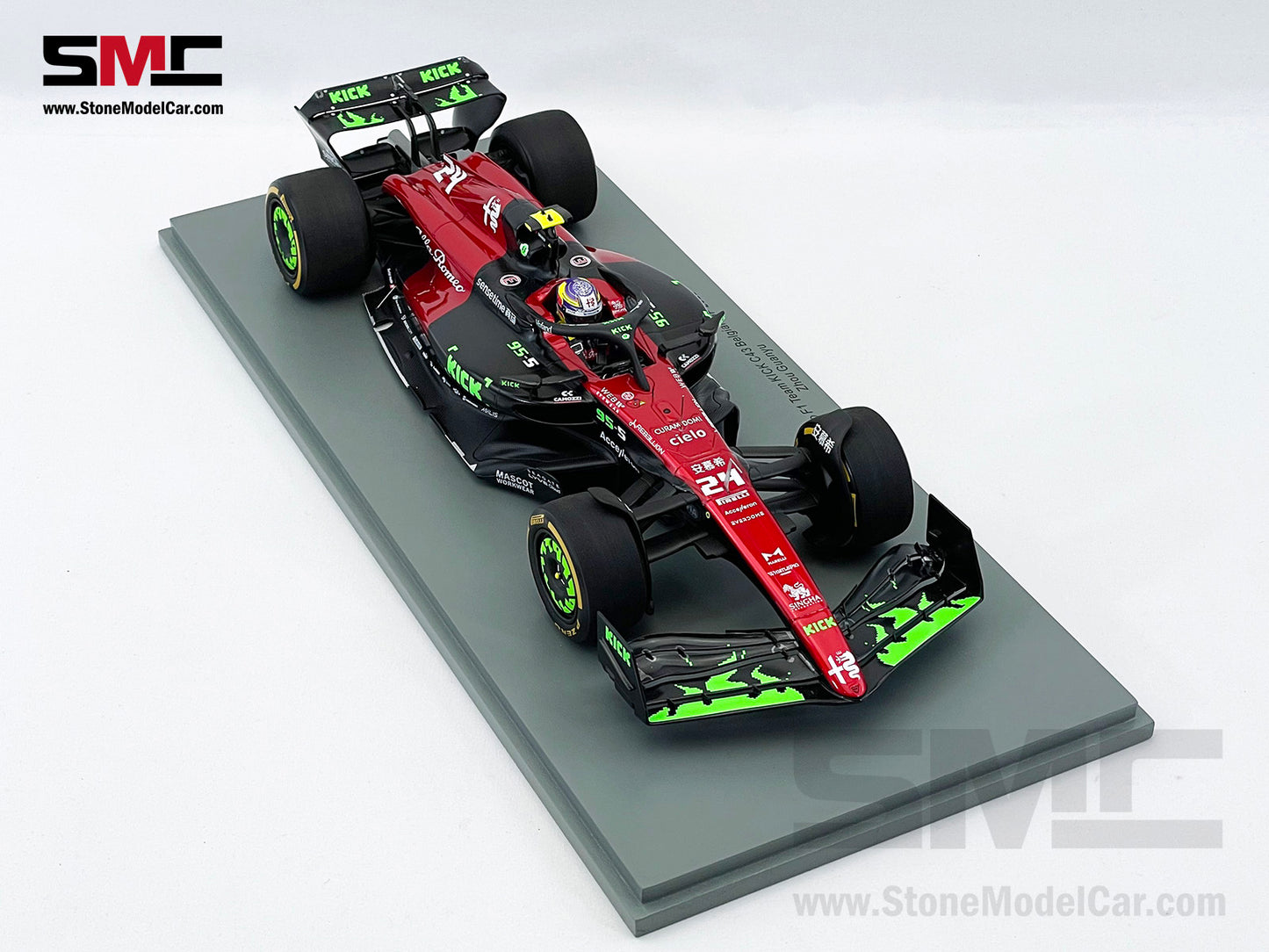 Alfa Romeo F1 C43 #24 Zhou Guanyu Belgian GP 2023 Special Livery Spark 1:18 18S963