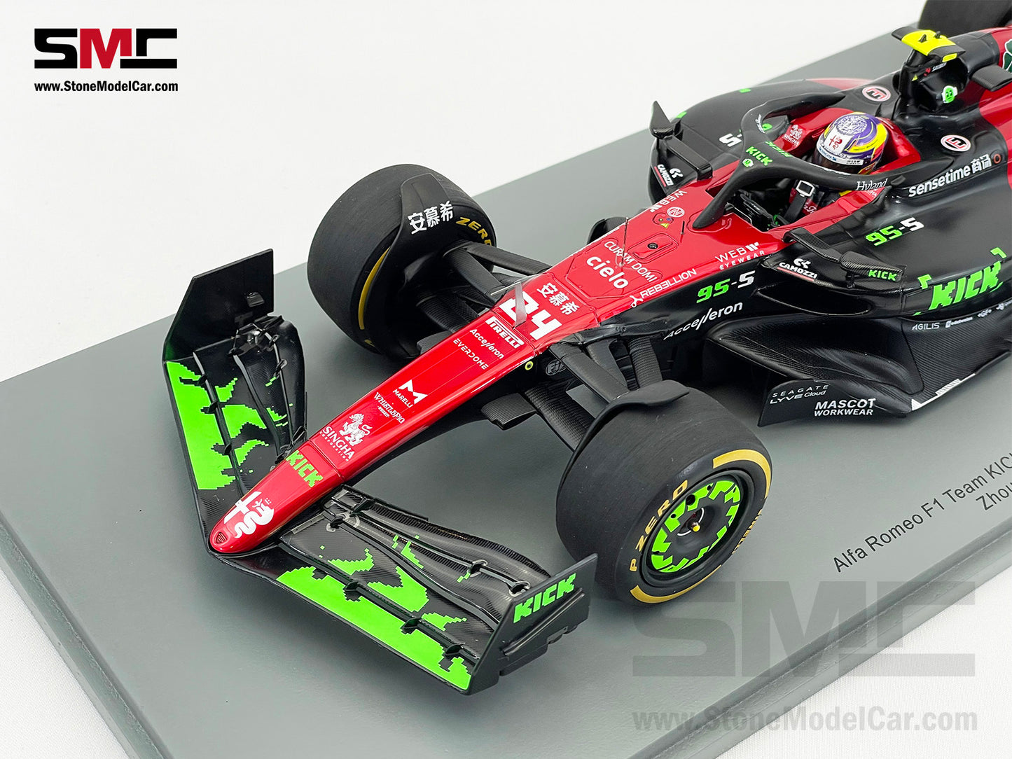 Alfa Romeo F1 C43 #24 Zhou Guanyu Belgian GP 2023 Special Livery Spark 1:18 18S963