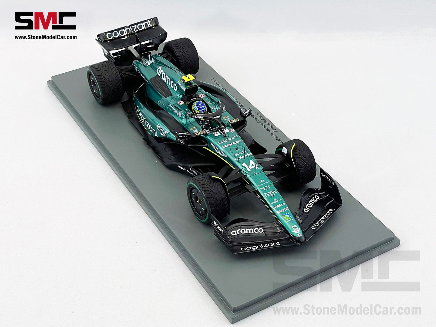 Aston Martin F1 AMR23 #14 Fernando Alonso 2nd Monaco GP 2023 Spark 1:18 18S900