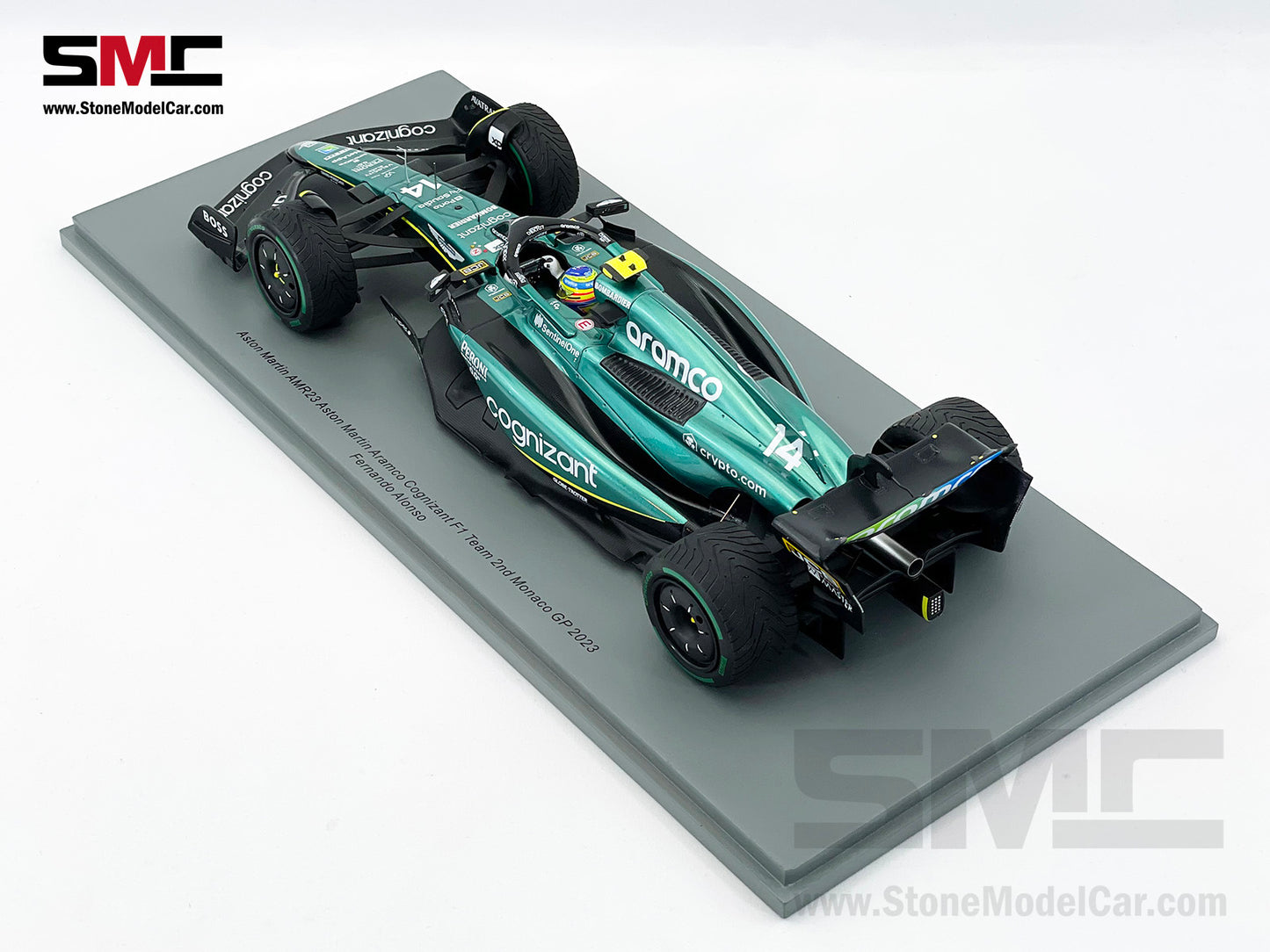 Aston Martin F1 AMR23 #14 Fernando Alonso 2nd Monaco GP 2023 Spark 1:18 18S900