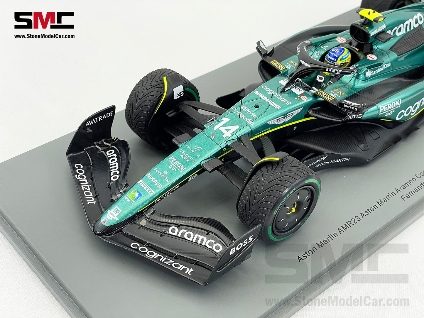 Aston Martin F1 AMR23 #14 Fernando Alonso 2nd Monaco GP 2023 Spark 1:18 18S900