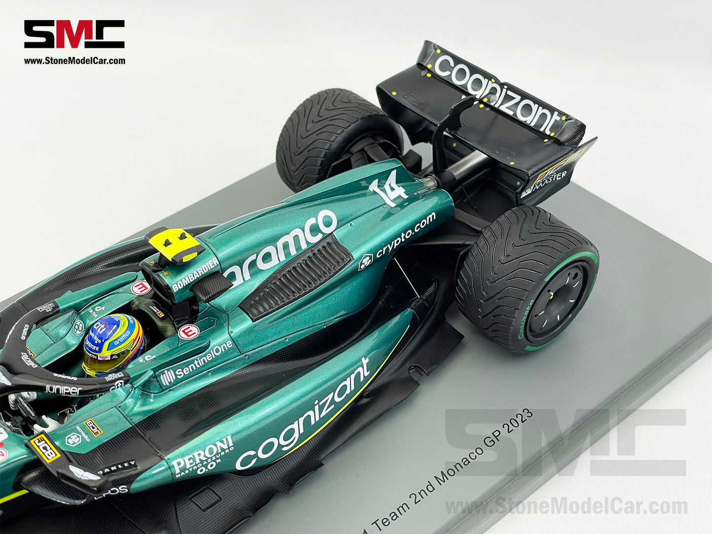 Aston Martin F1 AMR23 #14 Fernando Alonso 2nd Monaco GP 2023 Spark 1:18 18S900