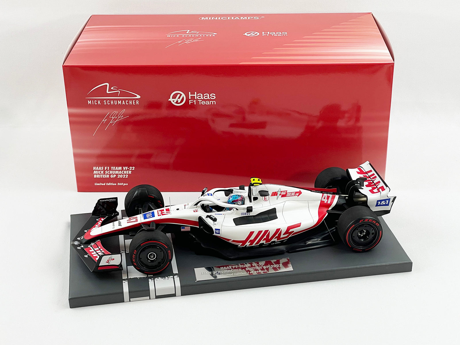 Minichamps 417220747 - Haas F1 Team VF-22 Mick Schumacher Monaco GP 2022 - echelle 1/43 - modèle de Voiture Minichamps 417220747 - Haas F1 Team VF-22 Mick Schumacher Monaco GP 2022 - echelle 1/43 - modèle de Voiture
