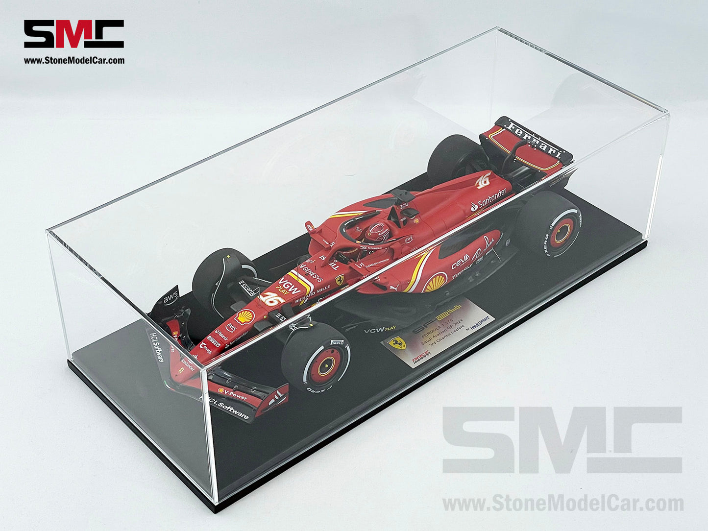 Ferrari F1 SF-24 #16 Charles Leclerc Saudi Arabia GP Podium 2024 Looksmart 1:18 LS18F1057