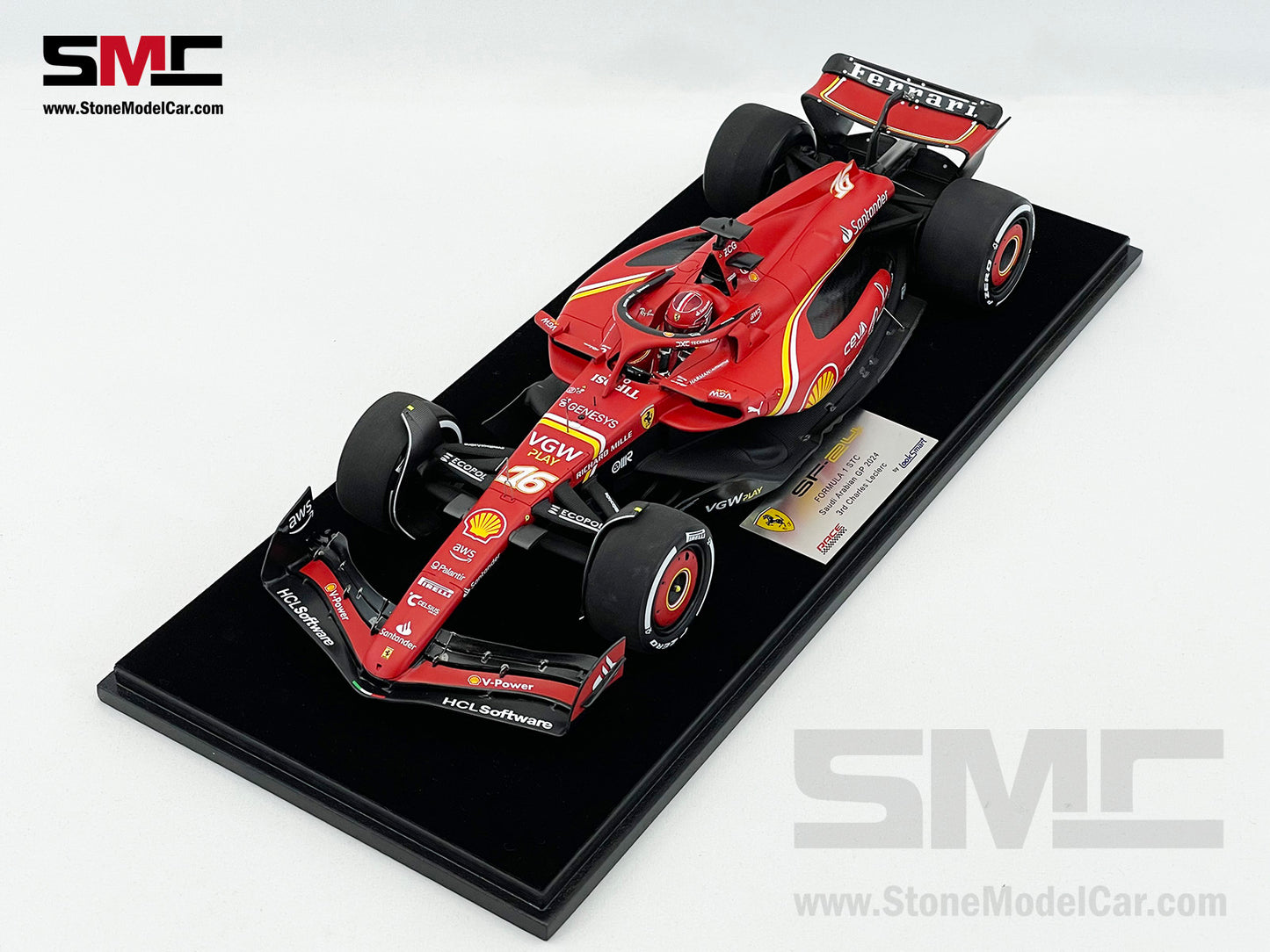 Ferrari F1 SF-24 #16 Charles Leclerc Saudi Arabia GP Podium 2024 Looksmart 1:18 LS18F1057