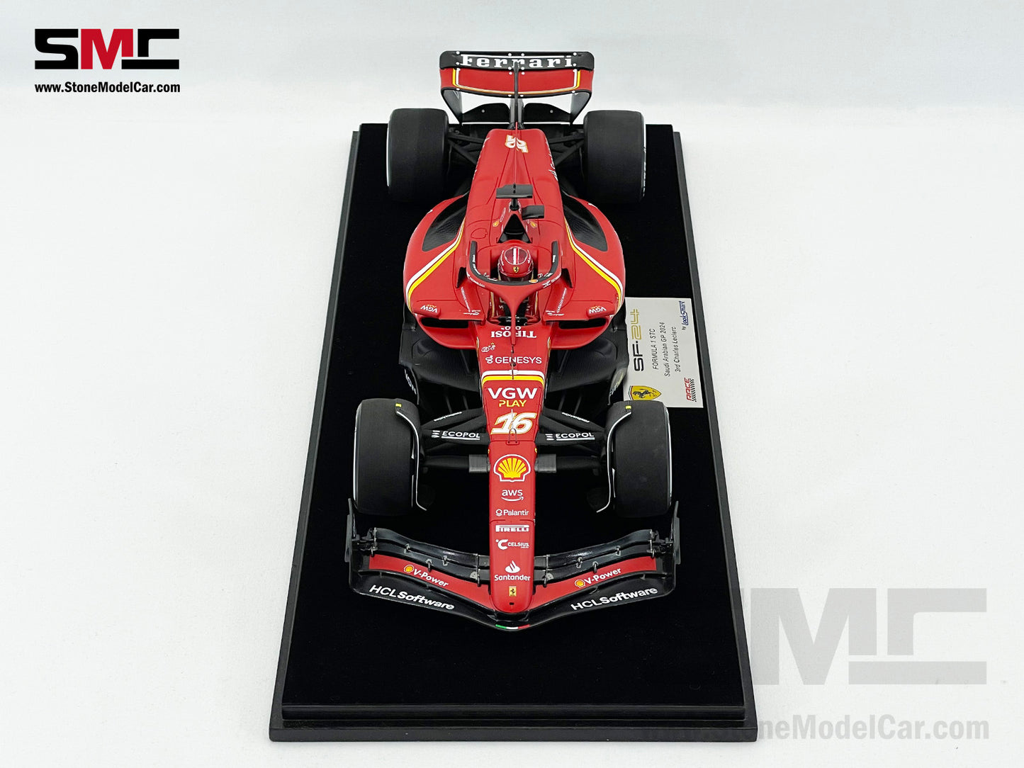 Ferrari F1 SF-24 #16 Charles Leclerc Saudi Arabia GP Podium 2024 Looksmart 1:18 LS18F1057
