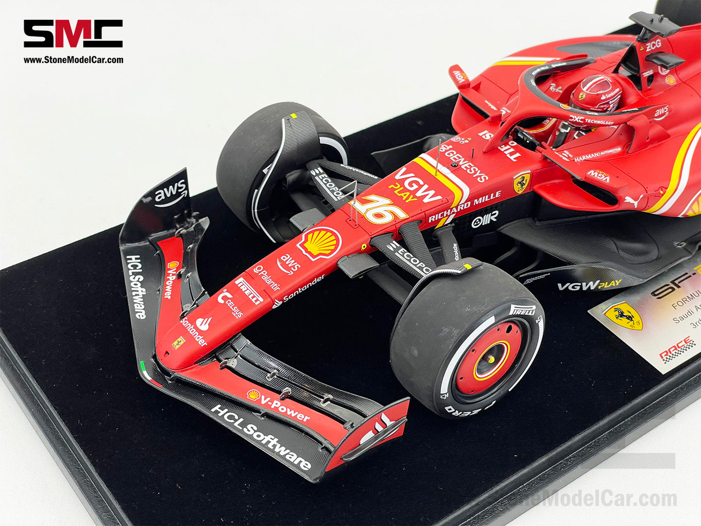 Ferrari F1 SF-24 #16 Charles Leclerc Saudi Arabia GP Podium 2024 Looksmart 1:18 LS18F1057
