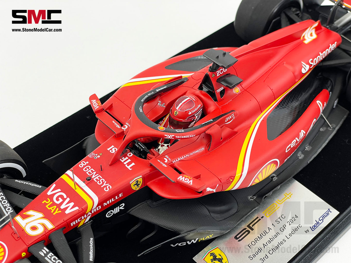 Ferrari F1 SF-24 #16 Charles Leclerc Saudi Arabia GP Podium 2024 Looksmart 1:18 LS18F1057