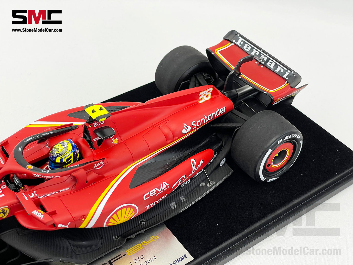 Ferrari F1 SF-24 #38 Oliver Bearman Saudi Arabia GP 2024 1st Career Point Looksmart 1:18 LS18F1058