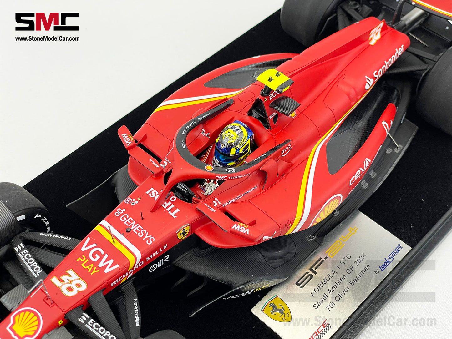 Ferrari F1 SF-24 #38 Oliver Bearman Saudi Arabia GP 2024 1st Career Point Looksmart 1:18 LS18F1058