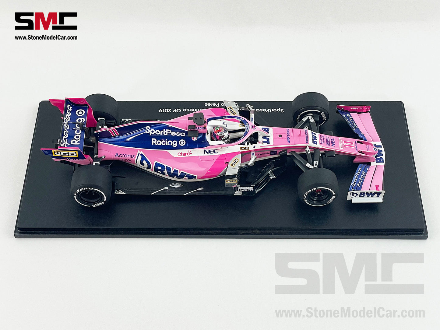 1:18 Spark BWT Racing Point RP19 #11 Sergio Perez Chinese GP 2019 F1 1000th GP
