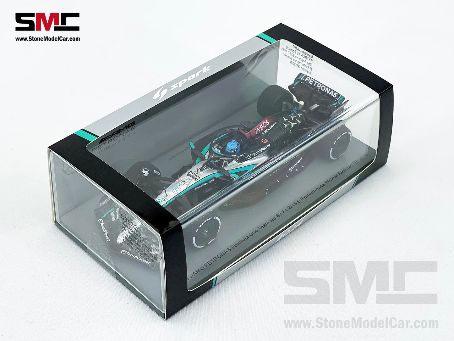 Mercedes F1 W15 E Performance #63 George Russell Austrian GP Winner 2024 Spark 1:43 S9532