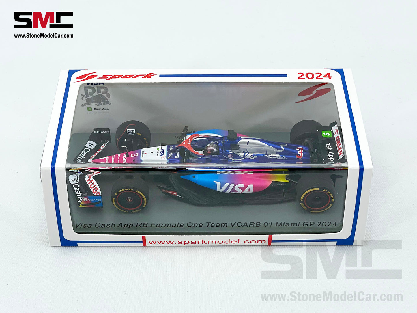 Visa Cash App RB F1 VCARB01 #3 Daniel Ricciardo Miami GP 2024 Special Livery Spark 1:43 S9535